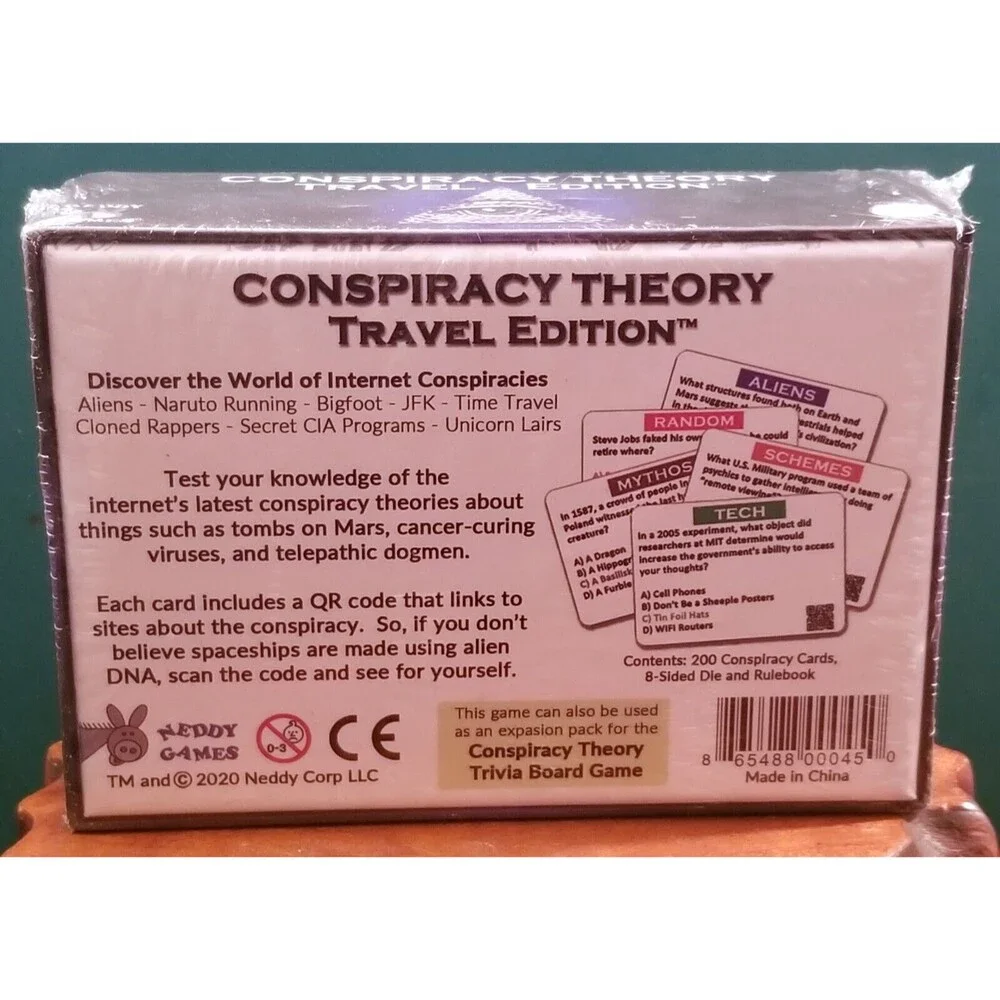 Conspiracy Theory Travel Edition Trivia Card Game 2020 Sealed NIB